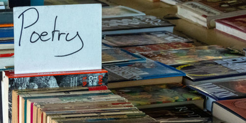 Poetry section of book sale | Readable, free readability test, blog post on Imagism