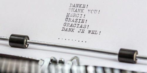 Thank you in different languages on typewriter | Readable, readability test for writers and editors